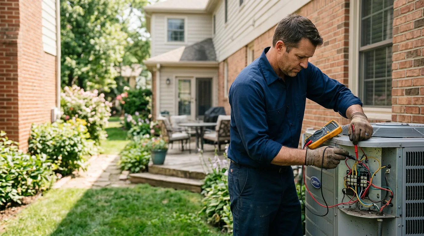 HVAC technician working near Vista, CA